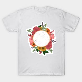 floral sticker label T-Shirt